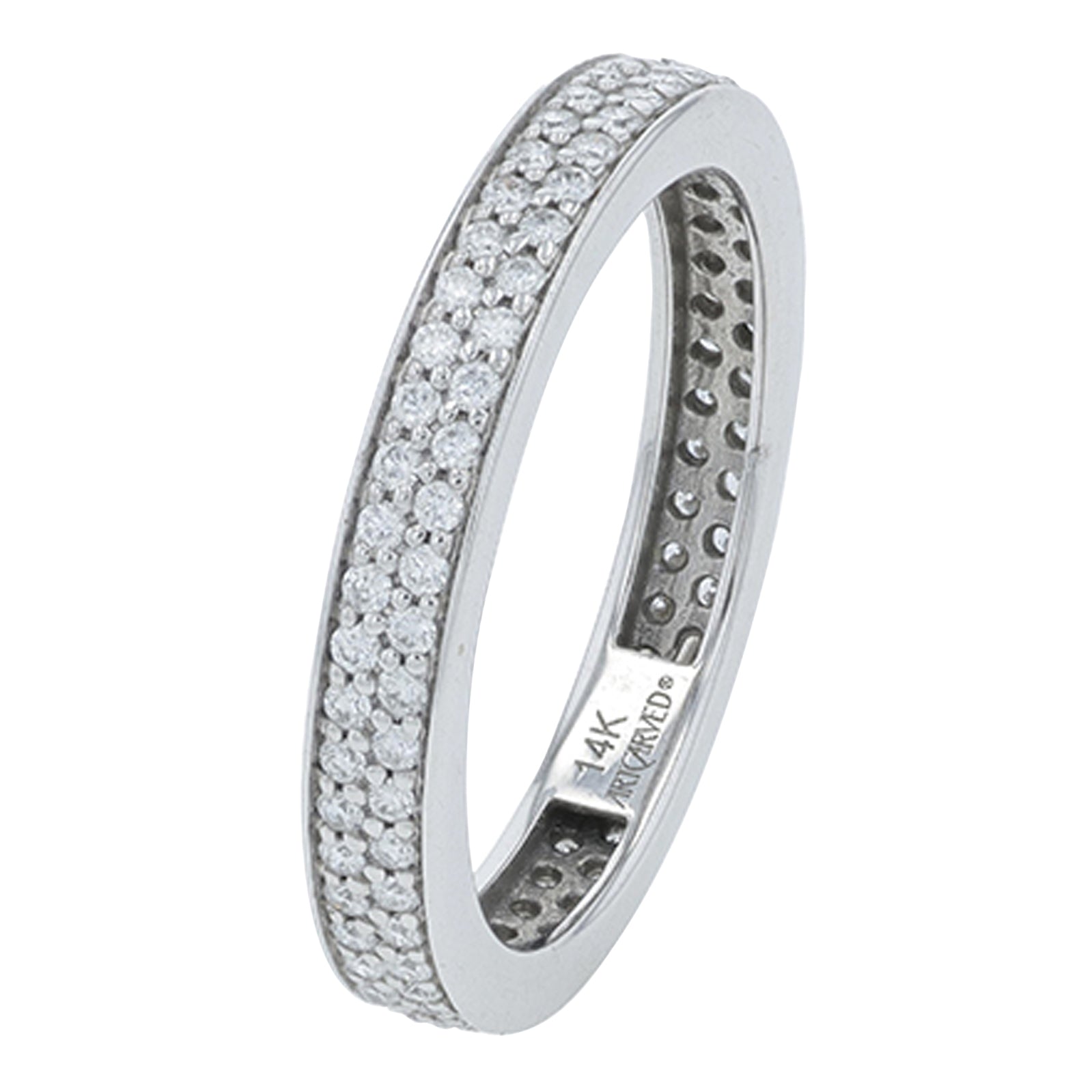 14K  WG Artcarved 1/2 CT Diamond Eternity Band