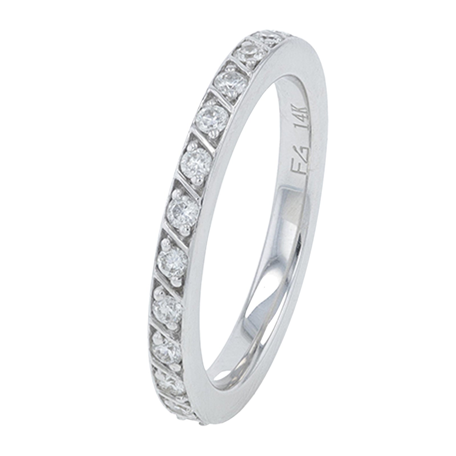14K WG 1/2 CT Diamond Eternity Band