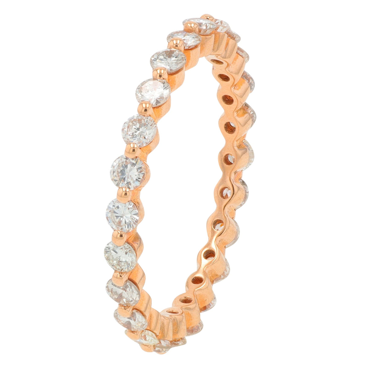 18K RG .94 CT Diamond Eternity Band