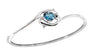 14K WG EFFY London Blue Topaz Dolphin Bangle