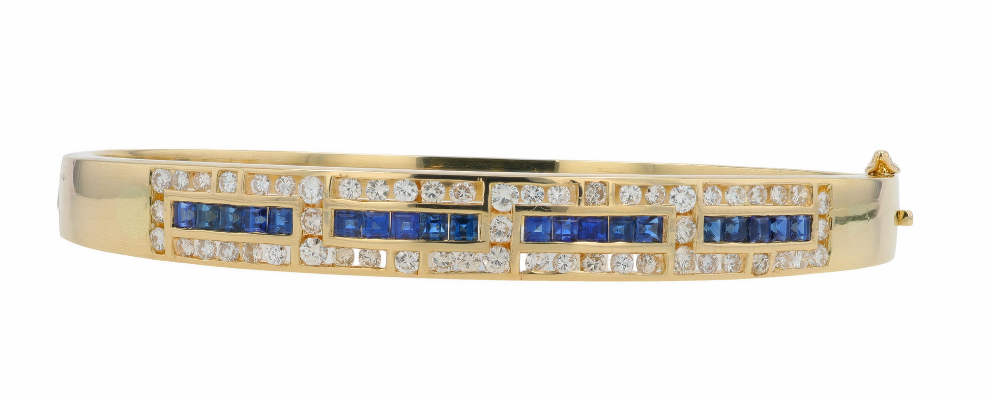 18K YG 1.65 CTW Sapphire Bangle