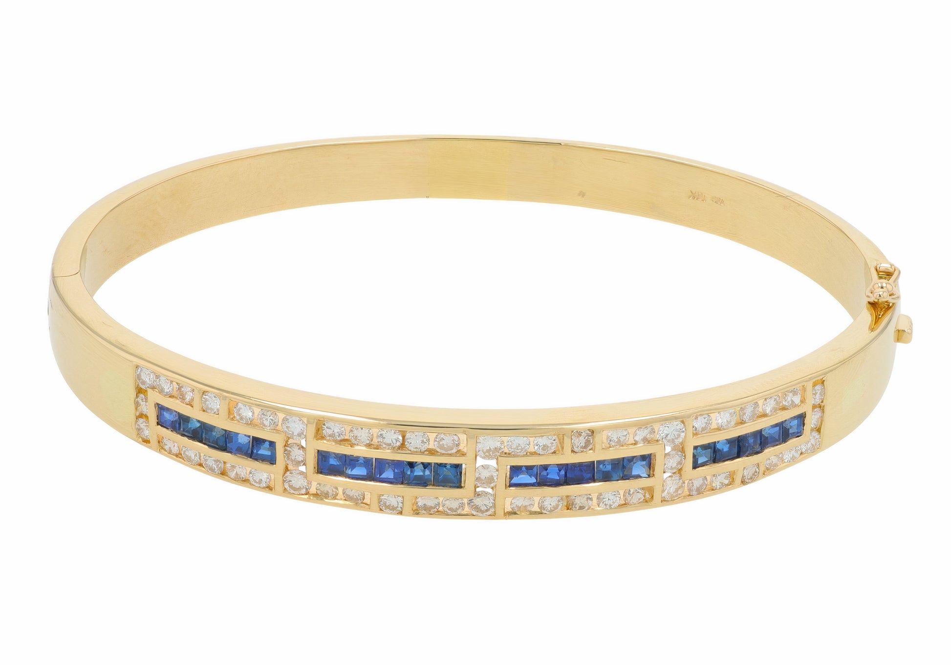 18K YG 1.65 CTW Sapphire Bangle