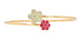 14K Flower Bypass Bangle <p><strong>More Colors Available</p></strong>