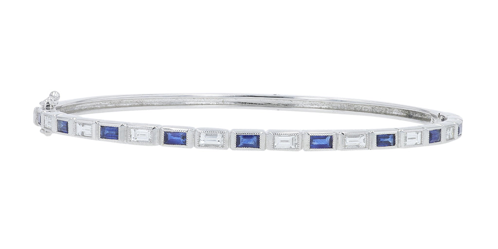 18K WG Penny Preville 1.25 CT Sapphire Bangle