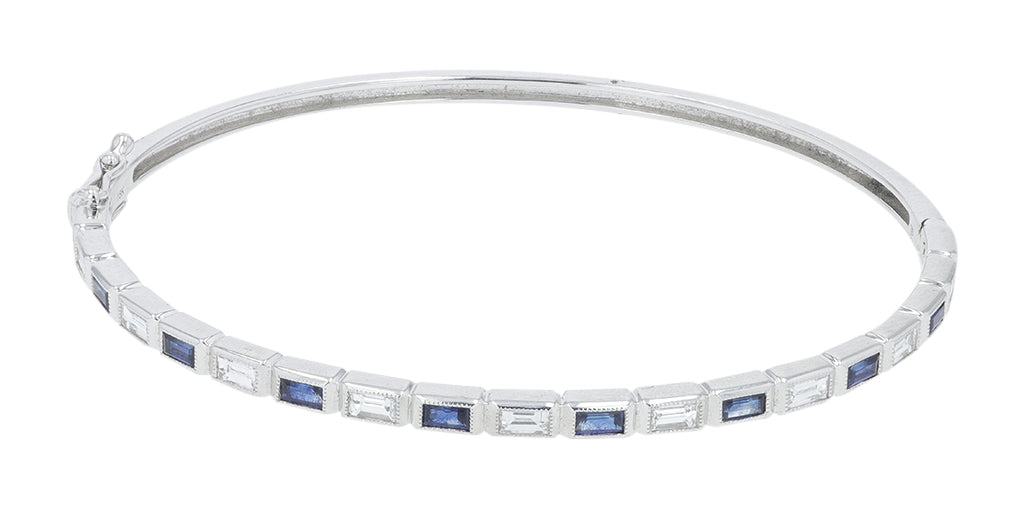 18K WG Penny Preville 1.25 CT Sapphire Bangle