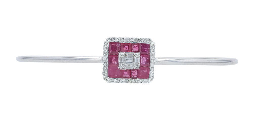 14K WG 2.10 CTW Ruby Cuff