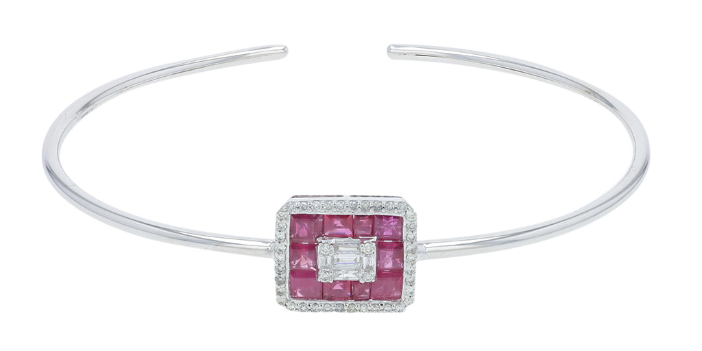14K WG 2.10 CTW Ruby Cuff