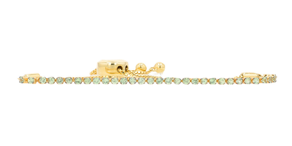 14K EFFY YG 0.14 CT Green Sapphire Bolo Bracelet