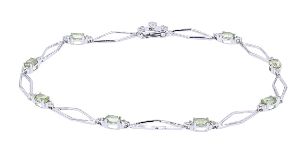 10K WG Peridot Bracelet