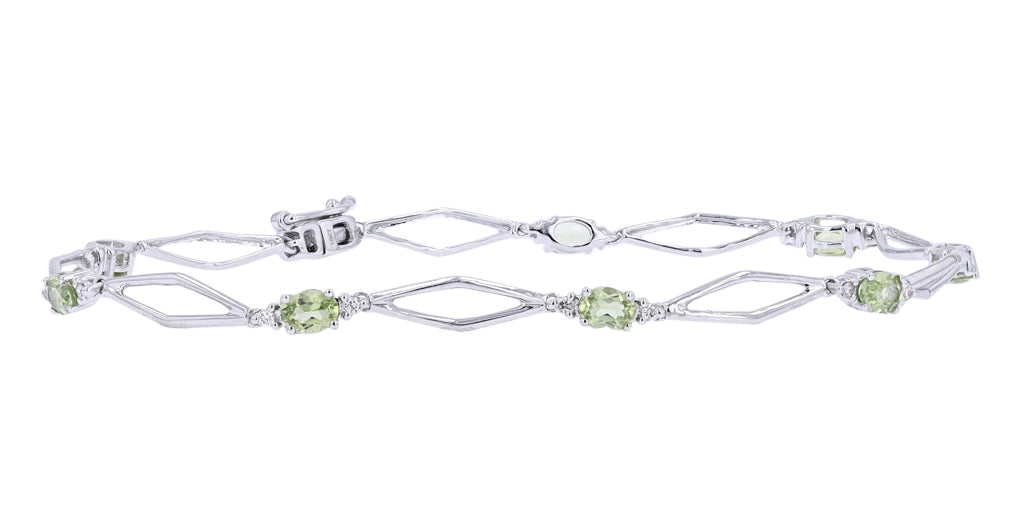 10K WG Peridot Bracelet