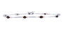10K WG Garnet & Diamond Bracelet
