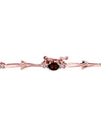 10K RG Smoky Quartz Bracelet