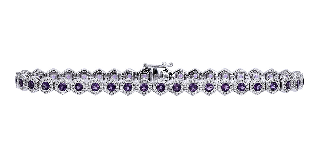 10K WG Gemstone Bracelet<p><strong>More Colors Available</p></strong>