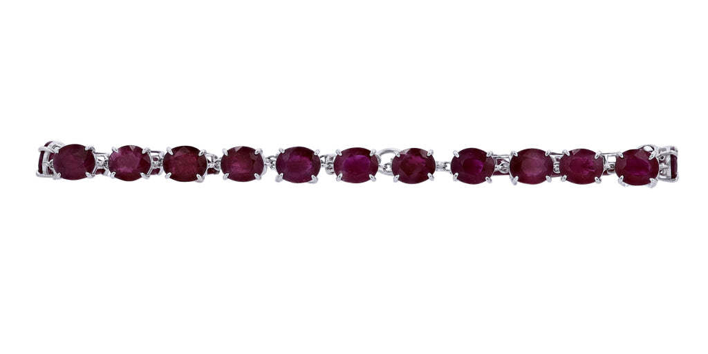 Platinum Ruby Bracelet