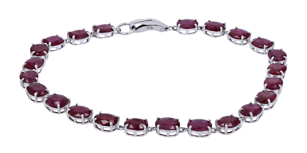 Platinum Ruby Bracelet