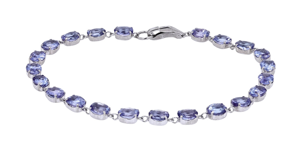 PT900 7.74 CTW Tanzanite Bracelet