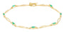 14K YG Emerald & Diamond Bracelet