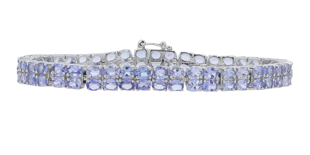 10K WG 14.62 CTW Tanzanite Bracelet