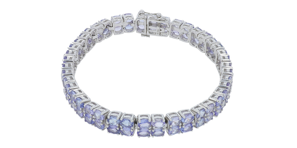 10K WG 14.62 CTW Tanzanite Bracelet