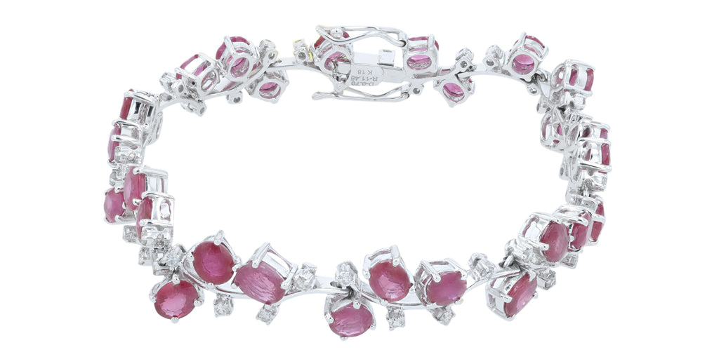 18K WG Burma Ruby Bracelet <p><strong>GIA Available</p></strong>