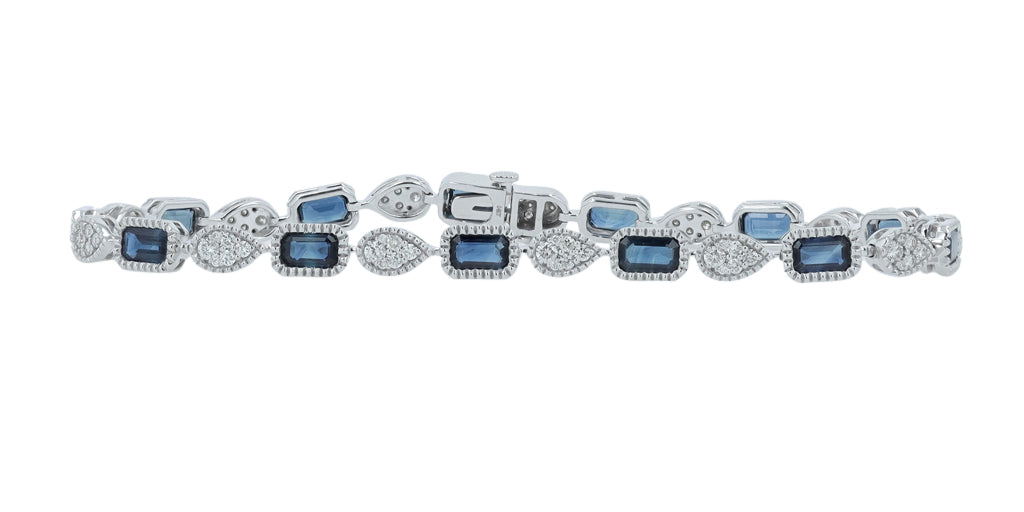 14K WG 4 CT Sapphire Bracelet