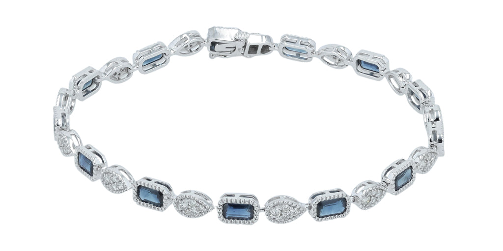 14K WG 4 CT Sapphire Bracelet