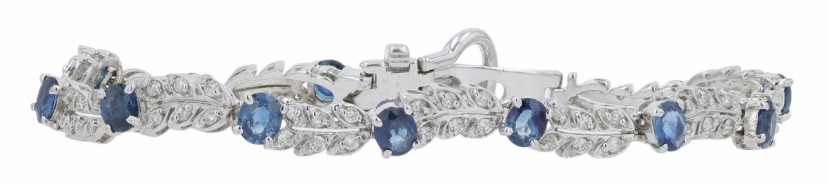 18K WG 4.15 CTW Sapphire Bracelet