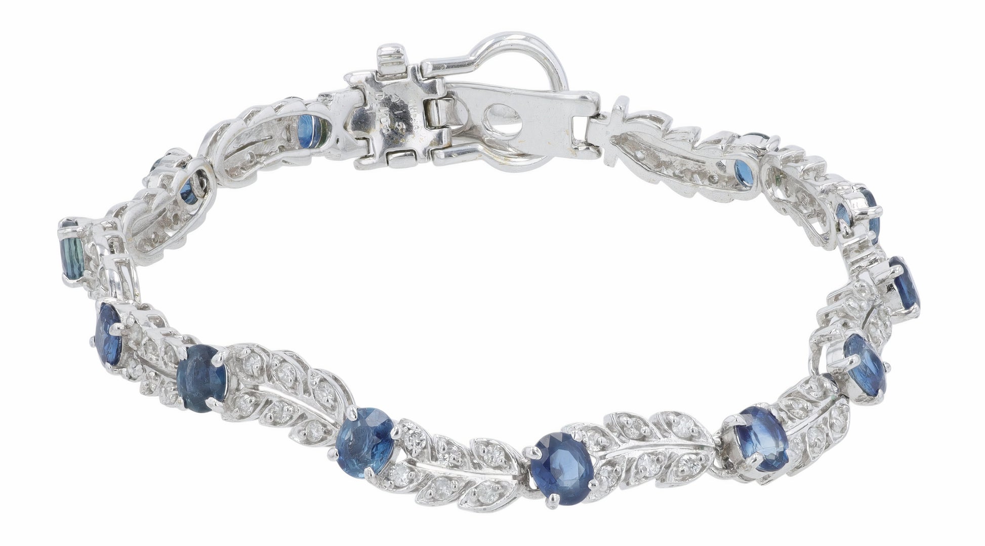 18K WG 4.15 CTW Sapphire Bracelet