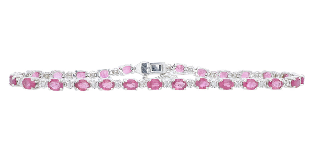 18K WG 5.64 CTW Ruby Bracelet