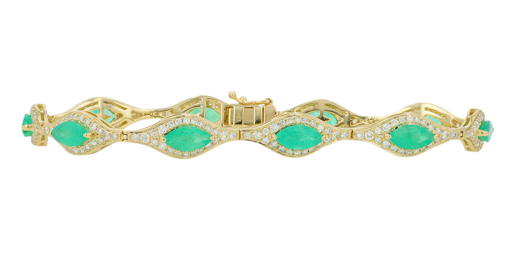 14K YG 5 CTW Emerald Bracelet<p><strong>More Colors Available</p></strong>