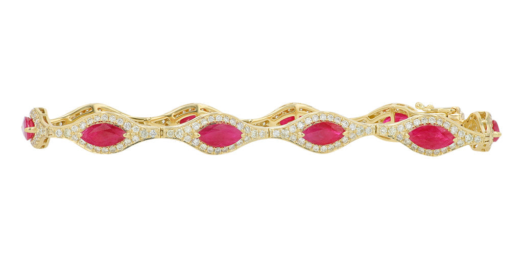 14K YG 5 CTW Emerald Bracelet<p><strong>More Colors Available</p></strong>
