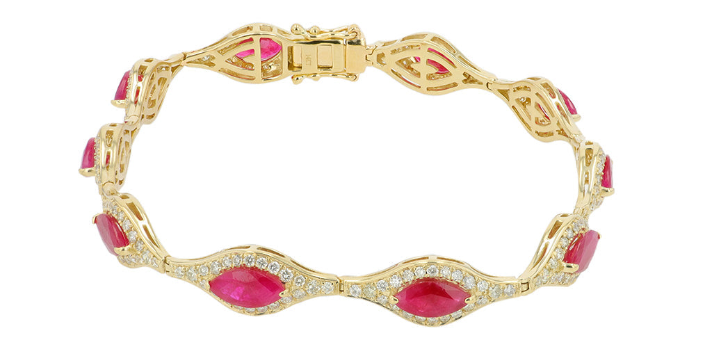14K YG 5 CTW Emerald Bracelet<p><strong>More Colors Available</p></strong>