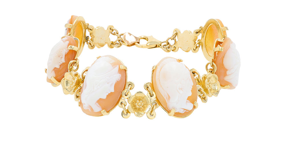 14K YG Cameo Bracelet