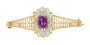 14K TT 2.35 CT Amethyst Bangle