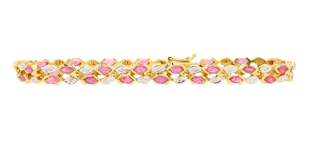 18K YG 4 CT Ruby Bracelet