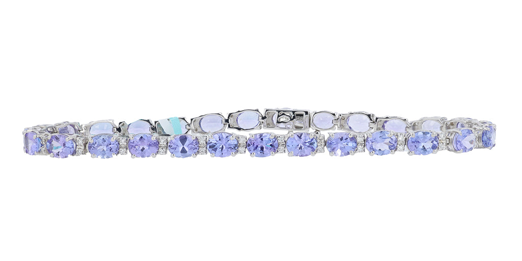 14K EFFY WG 8.78 CT Tanzanite Bracelet