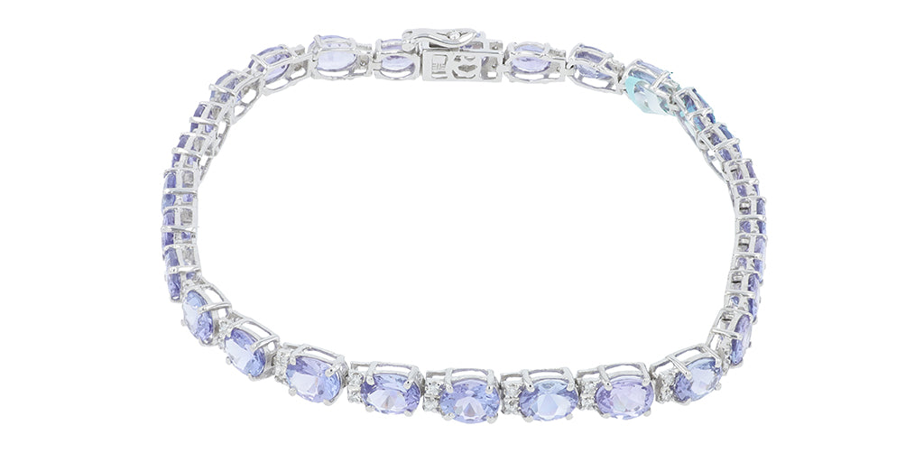 14K EFFY WG 8.78 CT Tanzanite Bracelet