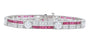 PT950 6.79 CTW Ruby Bracelet