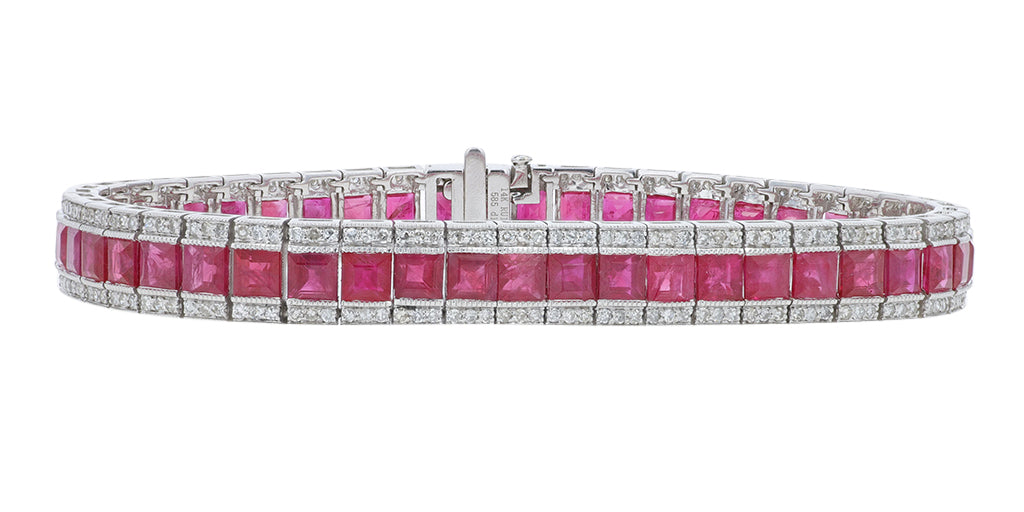 14K WG Gemstone Bracelet<p><strong>More Colors Available</p></strong>