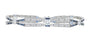PT950 2.62 CTW Sapphire Crossover Bracelet