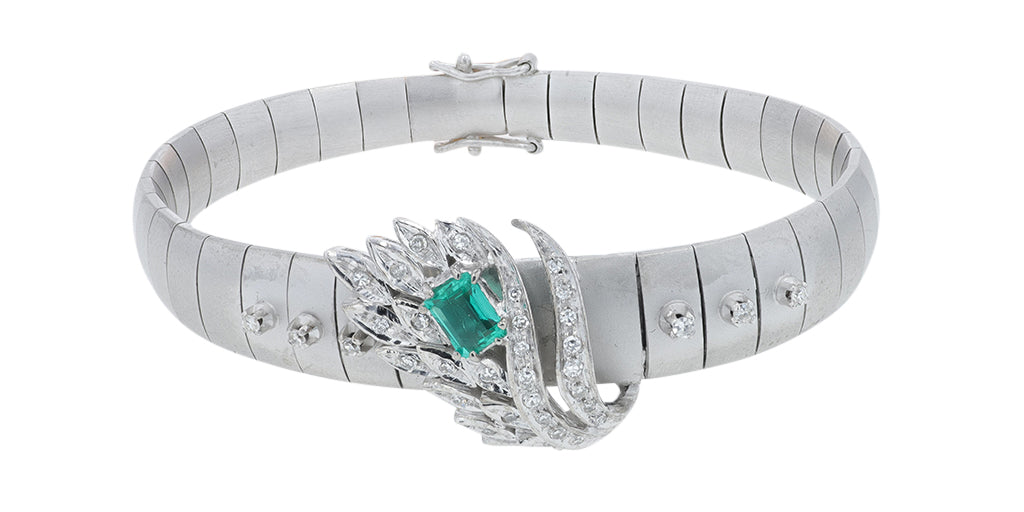 18K WG .25 CT Emerald Bracelet