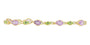 14K YG 6.50 CTW Amethyst & Peridot Bracelet