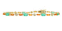 14K YG 5 CT Emerald & Orange Sapphire Bracelet
