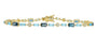 14K YG 5.25 CTW Blue Topaz Bracelet