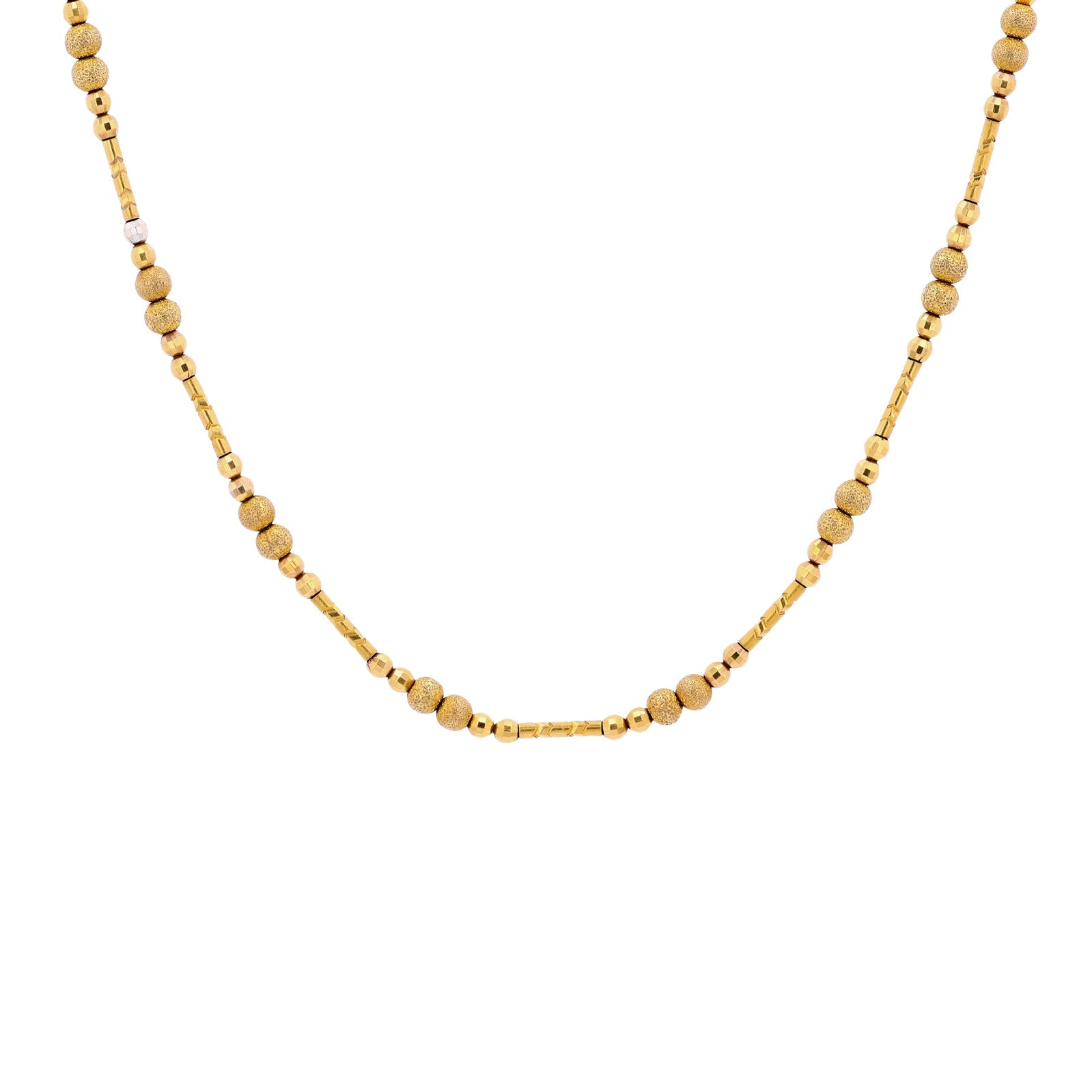 21K TT Beaded Gold Necklace