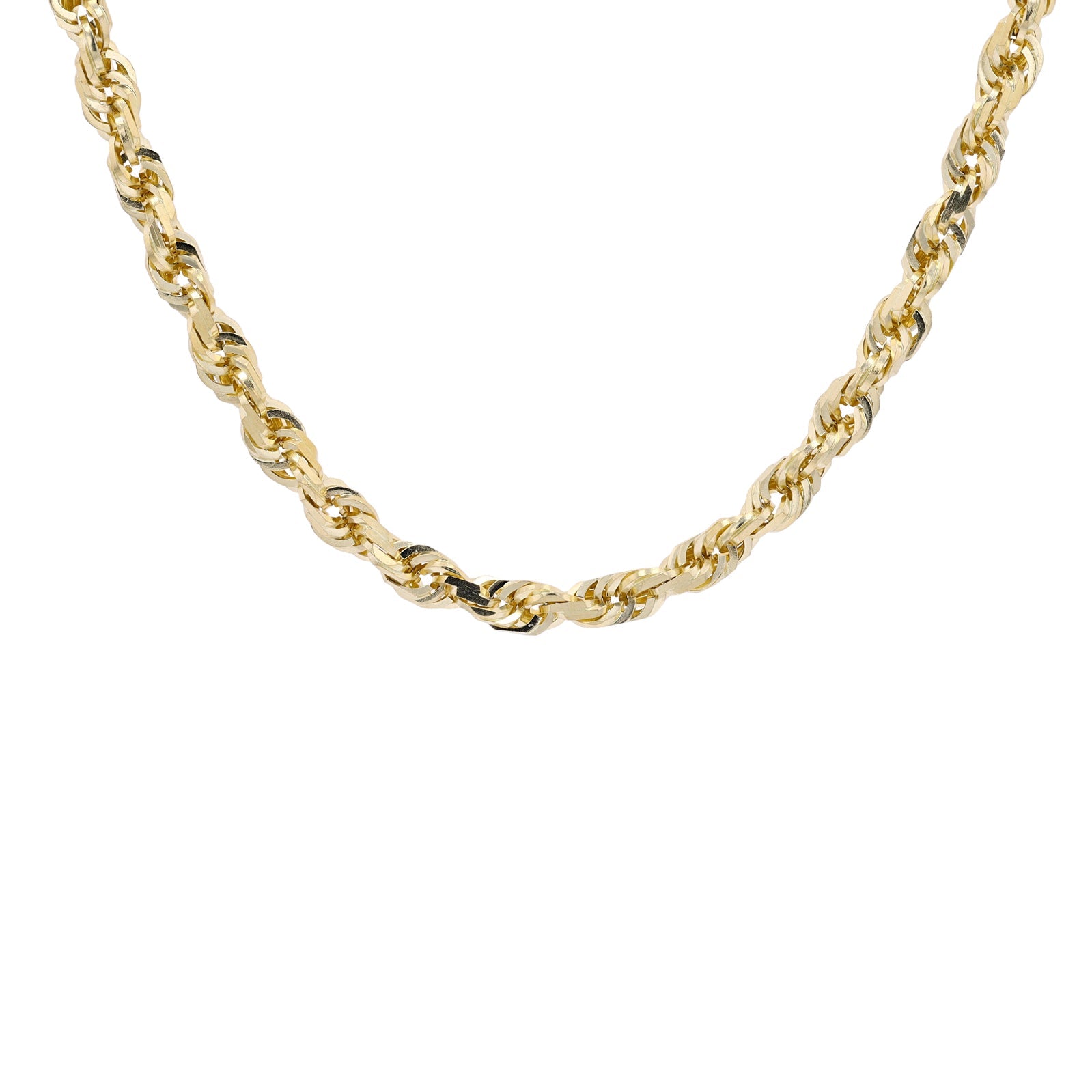 10K YG Diamond Cut Rope Chain