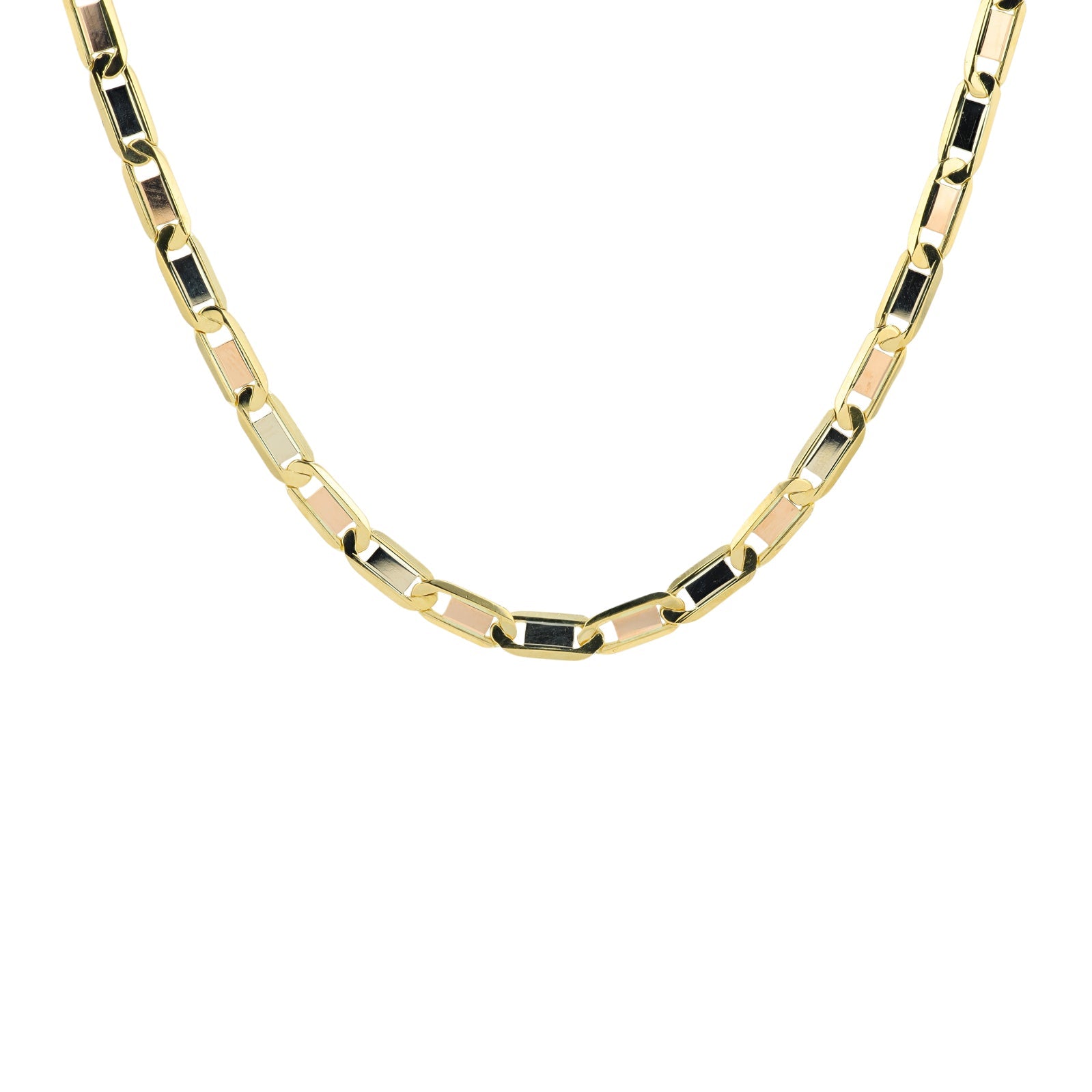 18K Tri-Tone Gold Chain