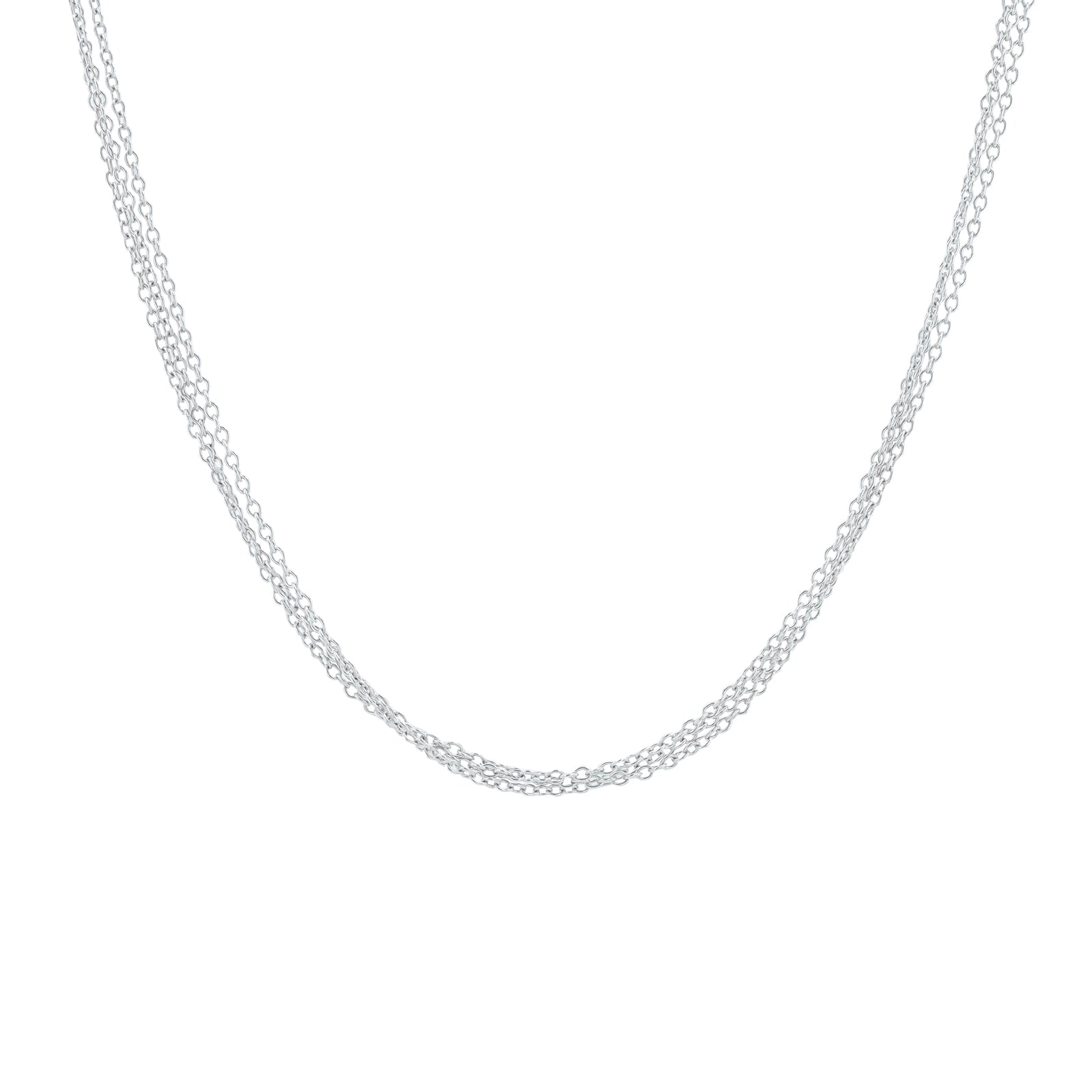 14K WG Triple Stand Chain