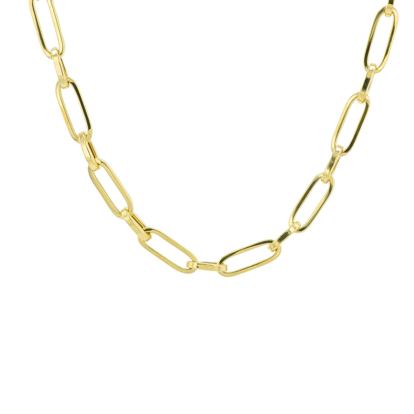 14K YG Paperclip Chain