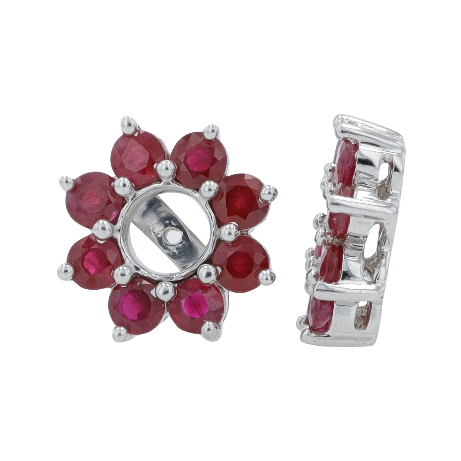 14K WG Ruby Earring Jackets